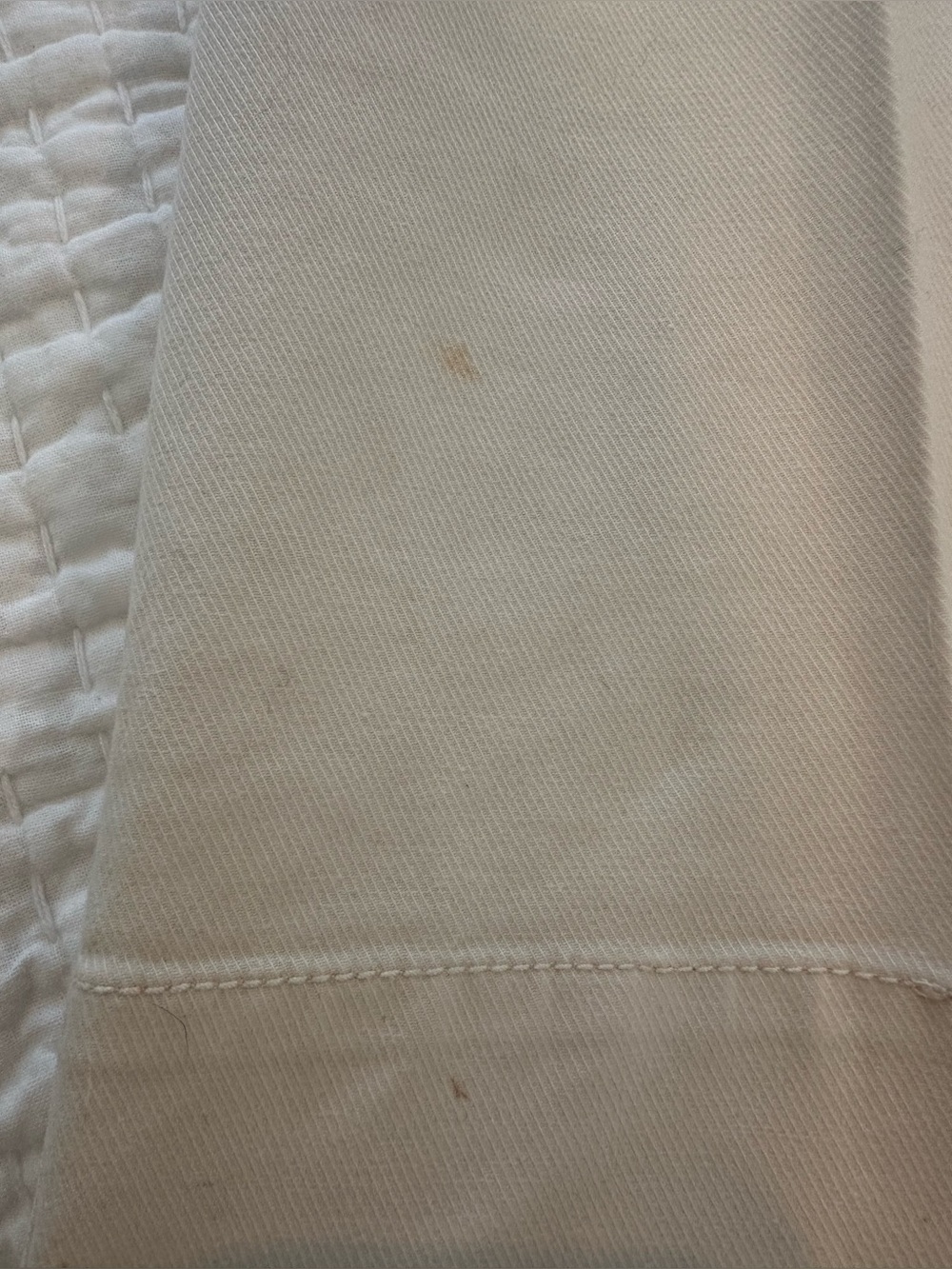 Twill Twenty Two Wide Leg Cotton Canvas Pants in Cream - Picture 10 of 10